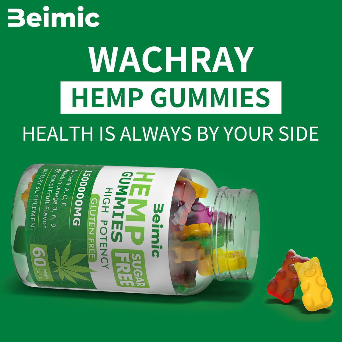 Fruit Hemp Gummies 60 Gummies Pack of 2 C6349