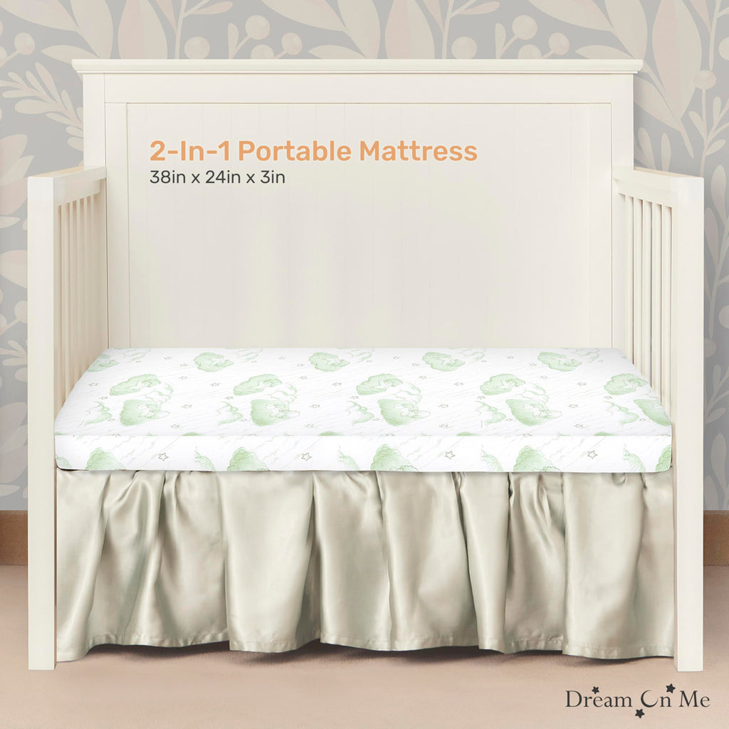2-in-1 Mini Crib Mattress, Dual-Sided Waterproof R63930