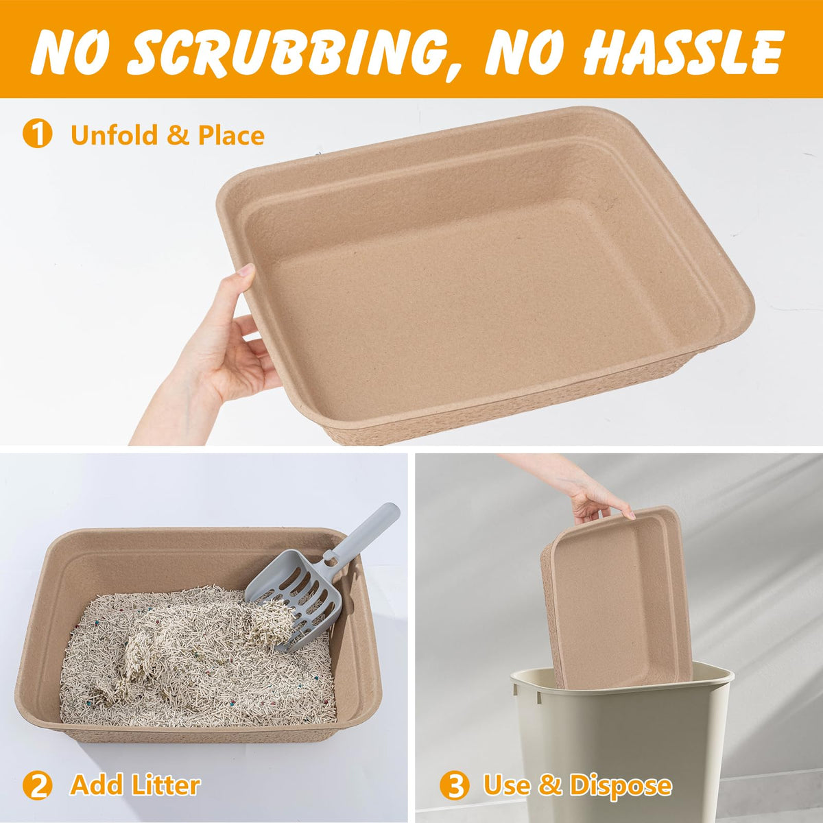 Disposable Cat Litter Box 9-Pack L3110