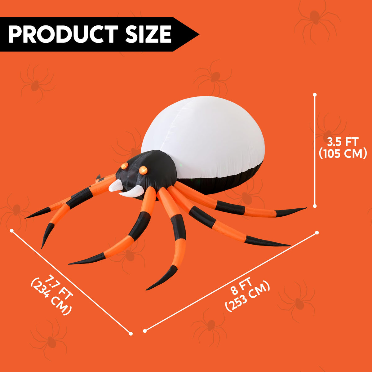 8 FT Inflatable Giant Spider Outdoor Decoration S44978