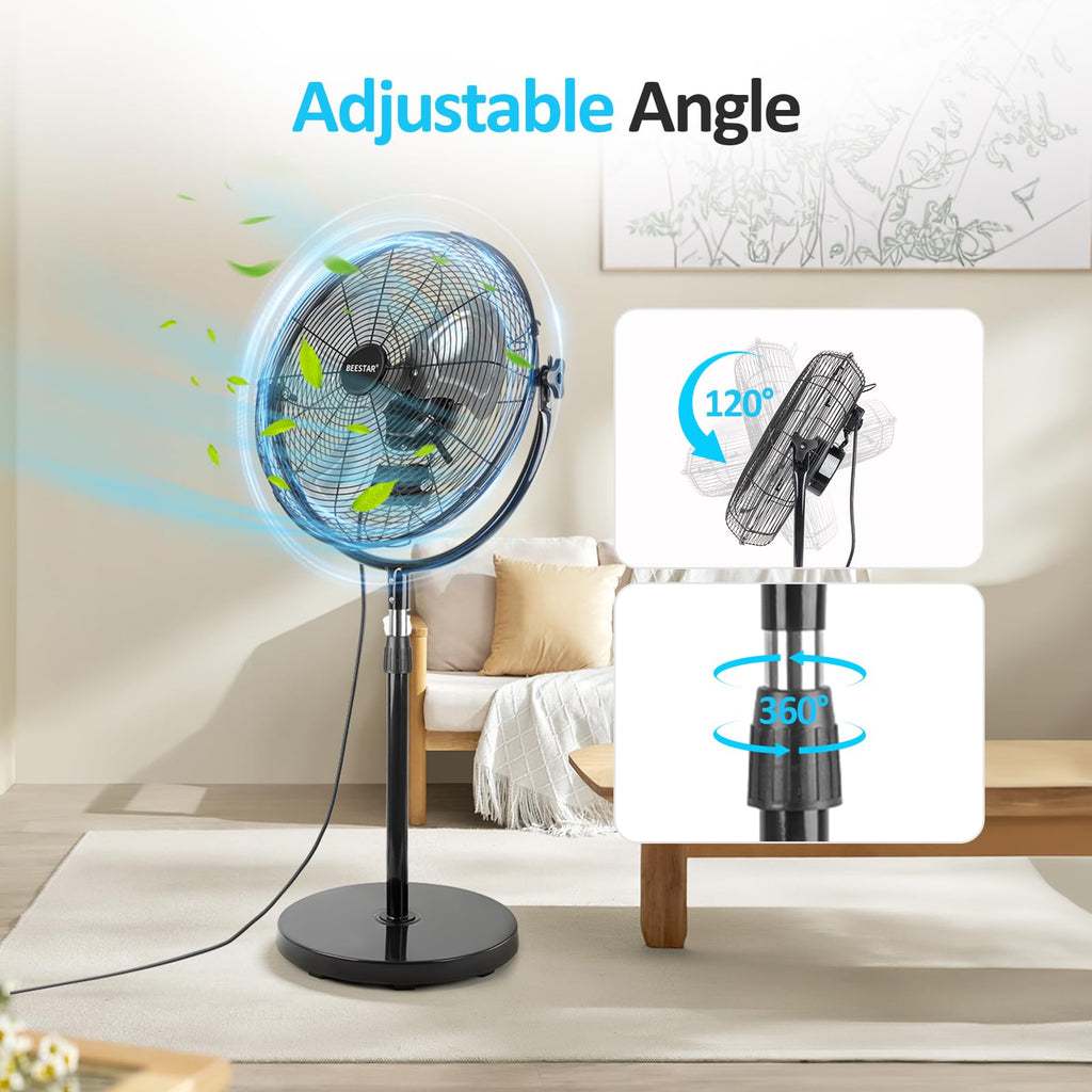 20 Inch Heavy Duty High Velocity Metal Stand Pedestal Fan I16749
