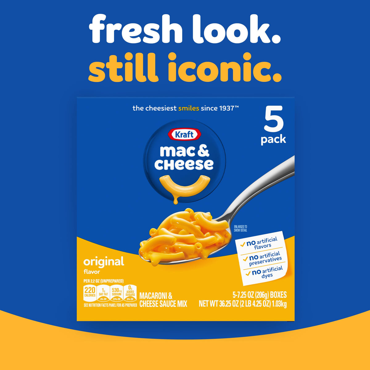 Mac and Cheese Dinner 5 Boxes Original Flavor 7.25 oz A57146