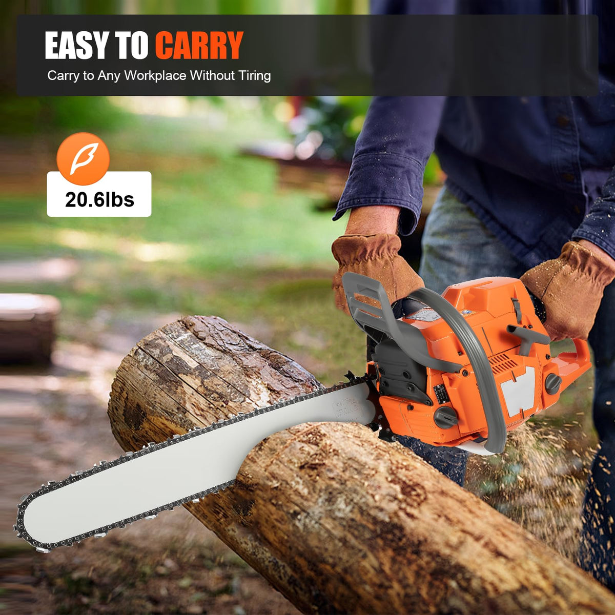 24 Inch 72cc 2-Cycle Gas Chainsaw Y48319