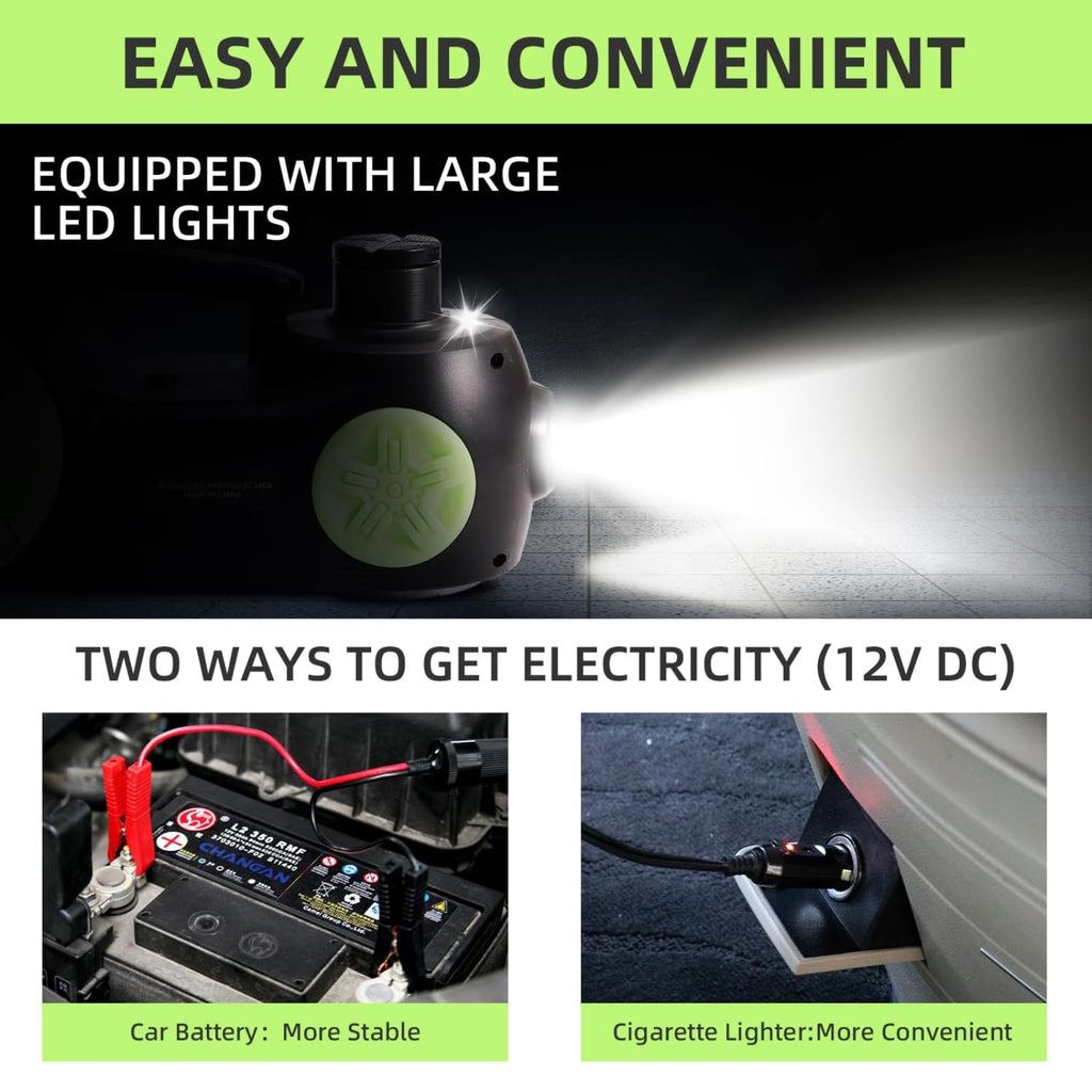 5 Ton Electric Car Jack 12V Portable Tire Changing Kit B83420