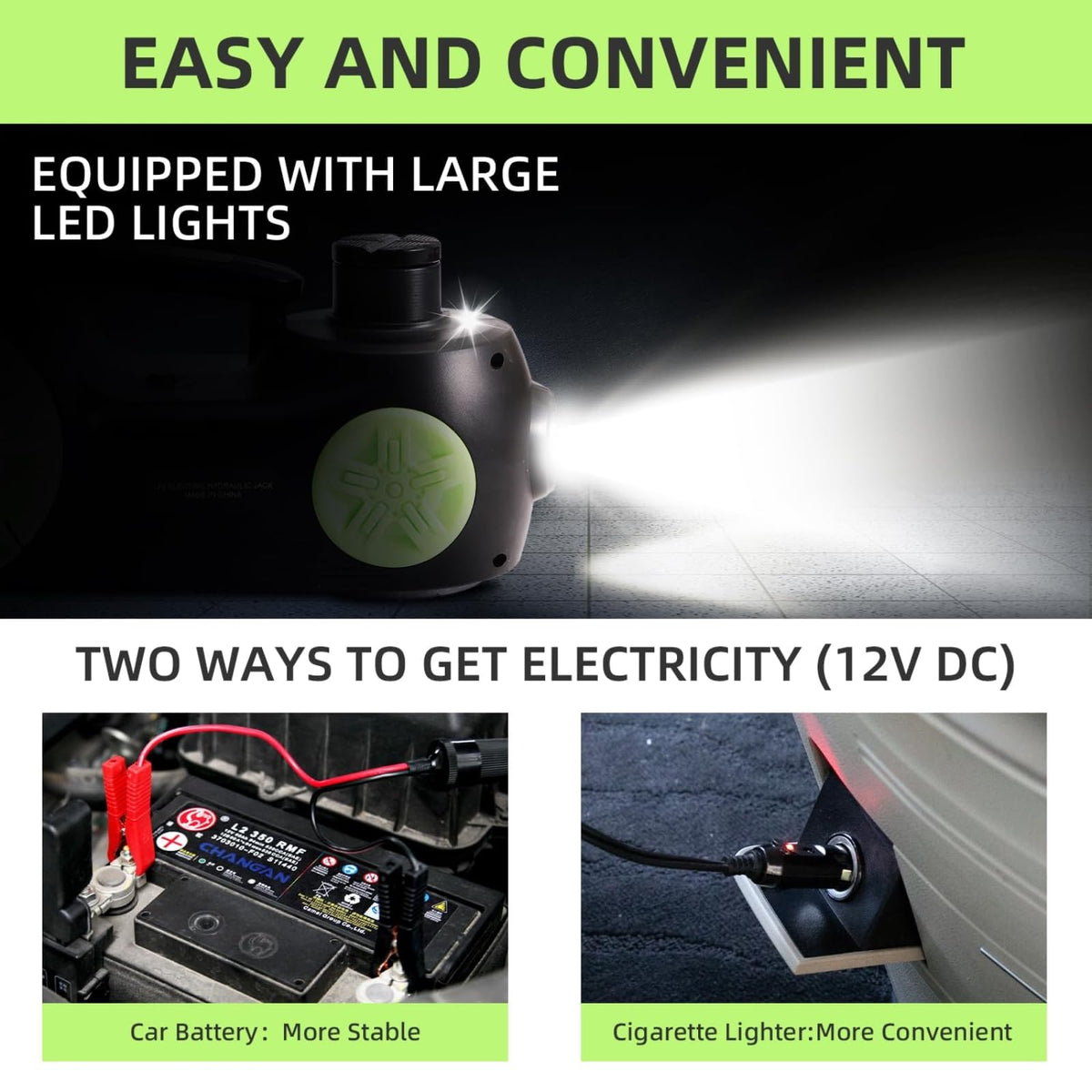 5 Ton Electric Car Jack 12V Portable Tire Changing Kit B83420