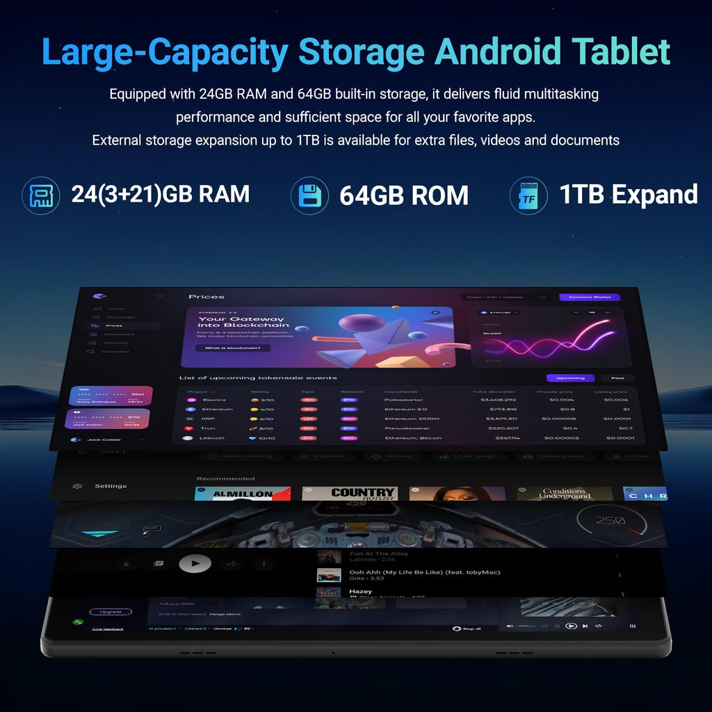 Android 16 Tablet with Keyboard F818