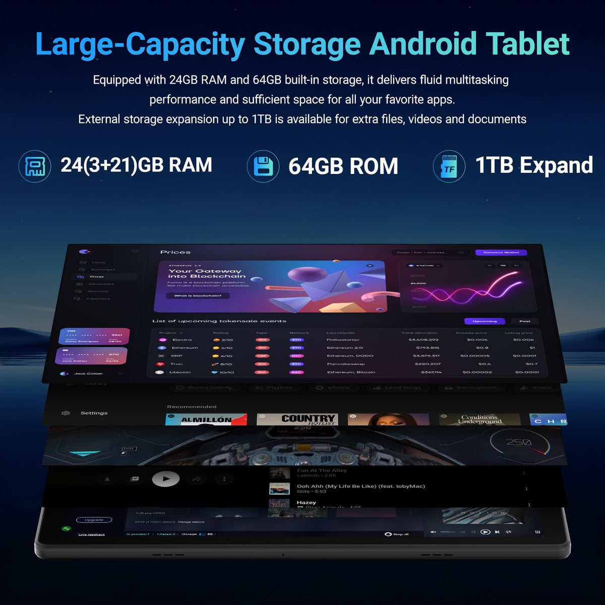 Android 16 Tablet with Keyboard F818
