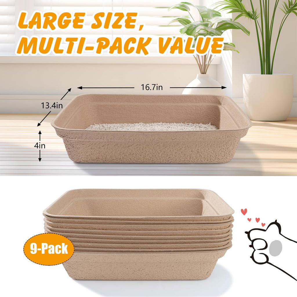 Disposable Cat Litter Box 9-Pack L3110