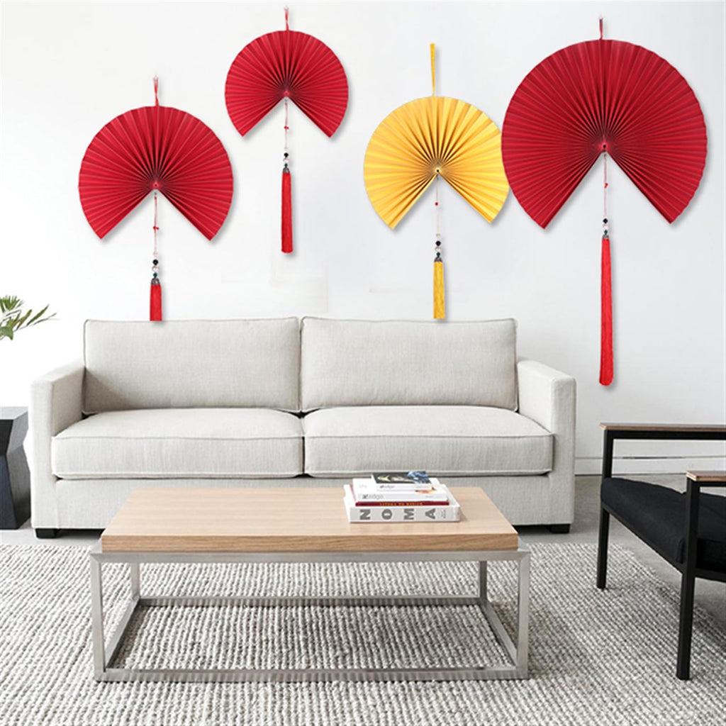 Handmade Hanging Folding Paper Fan Green 32'' G961301