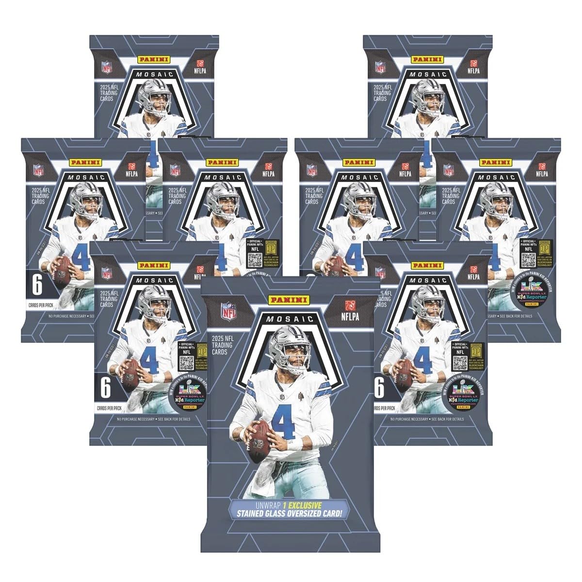 2025 Mosaic Football Trading Card Box Oversized Card M2876