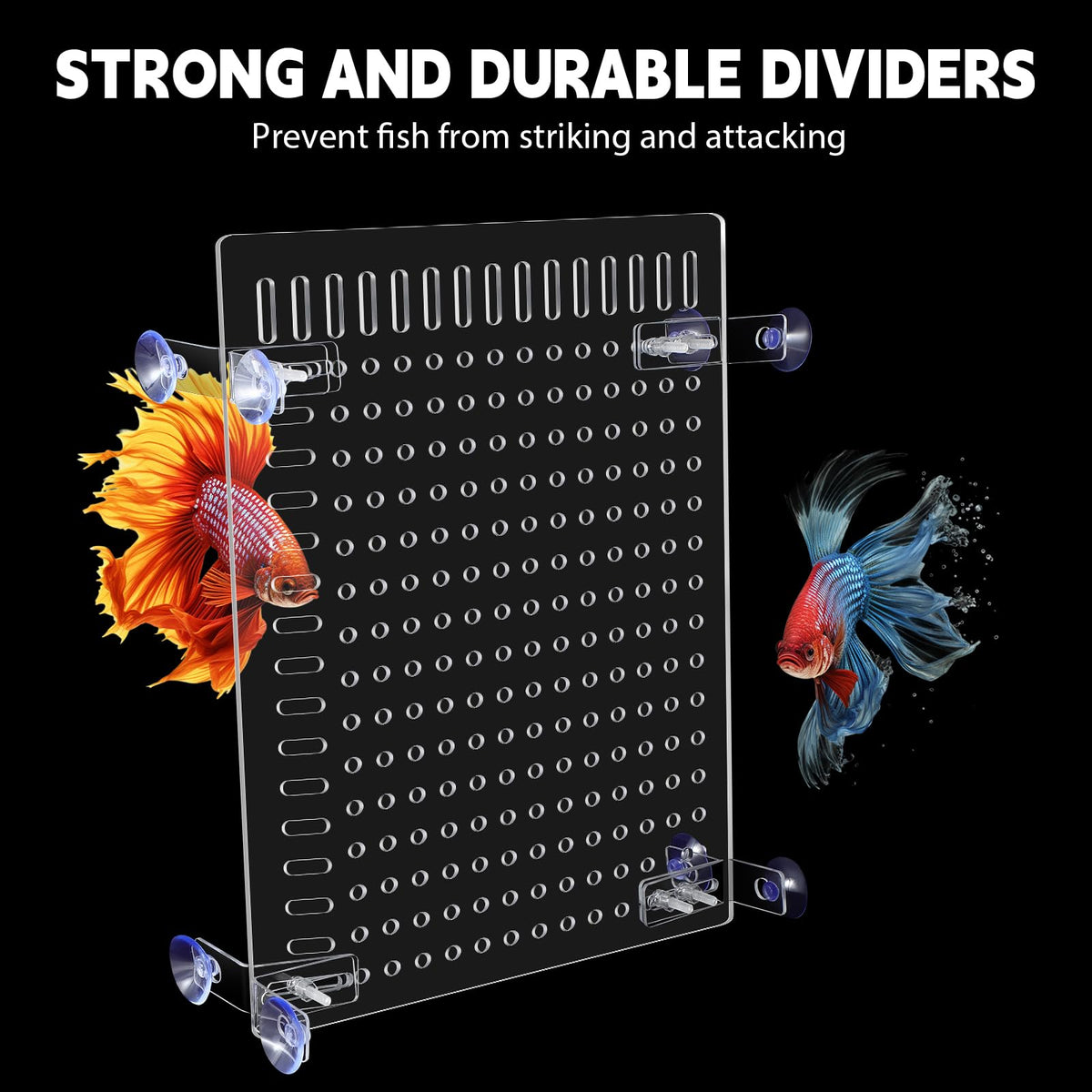4 Set Acrylic Aquarium Divider Fish Tank Panels O602