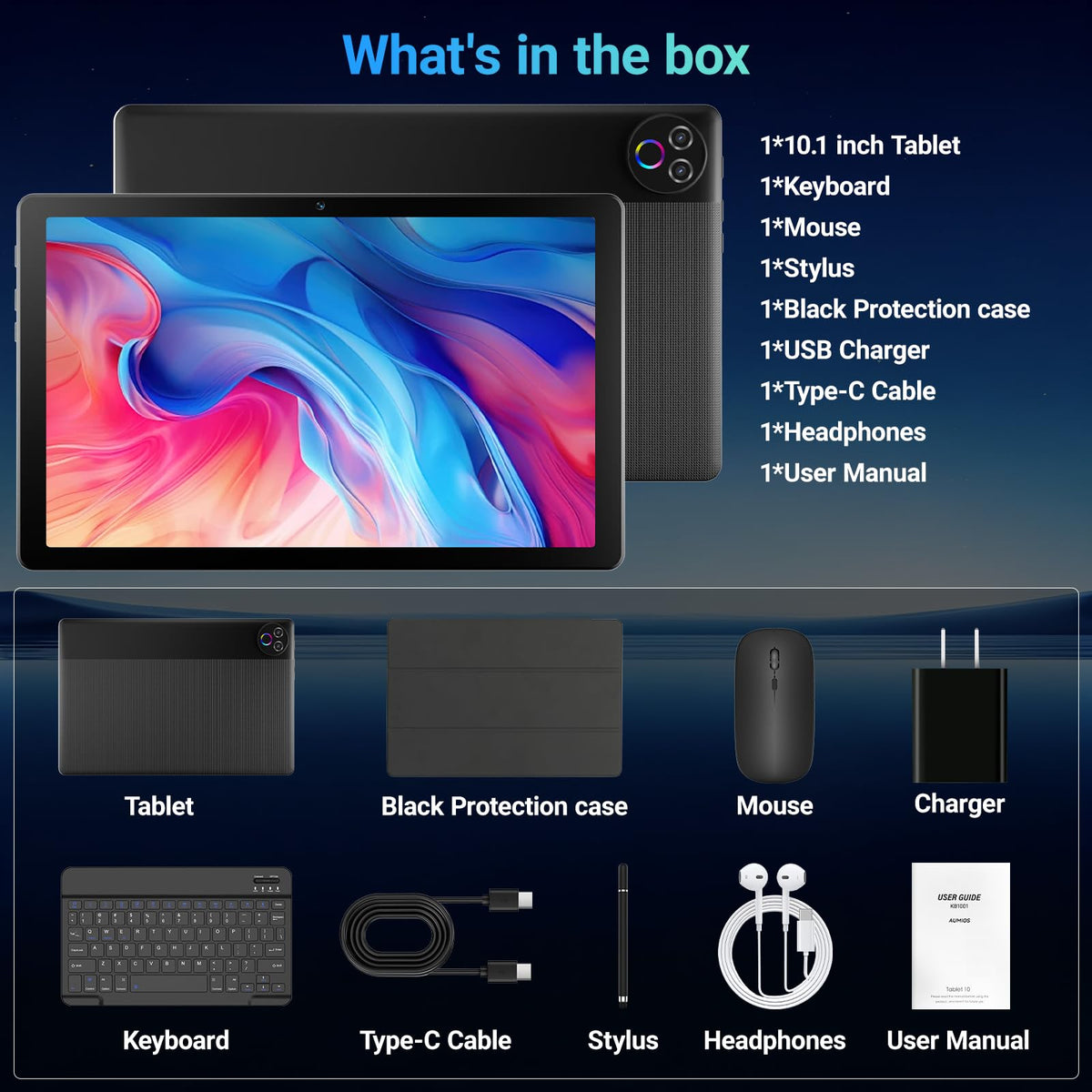 Android 16 Tablet with Keyboard F818