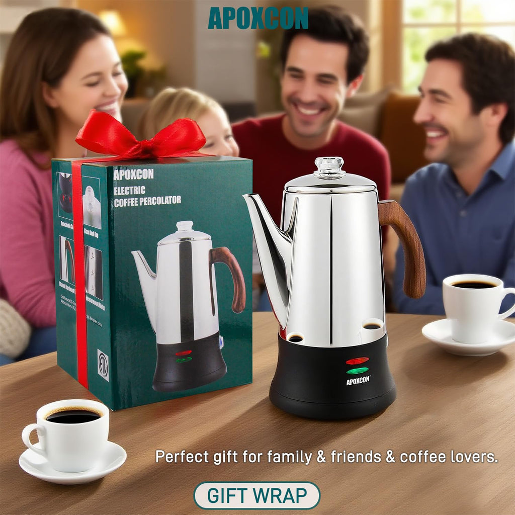 Electric Stainless Steel Coffee Percolator 8 Cup U129701