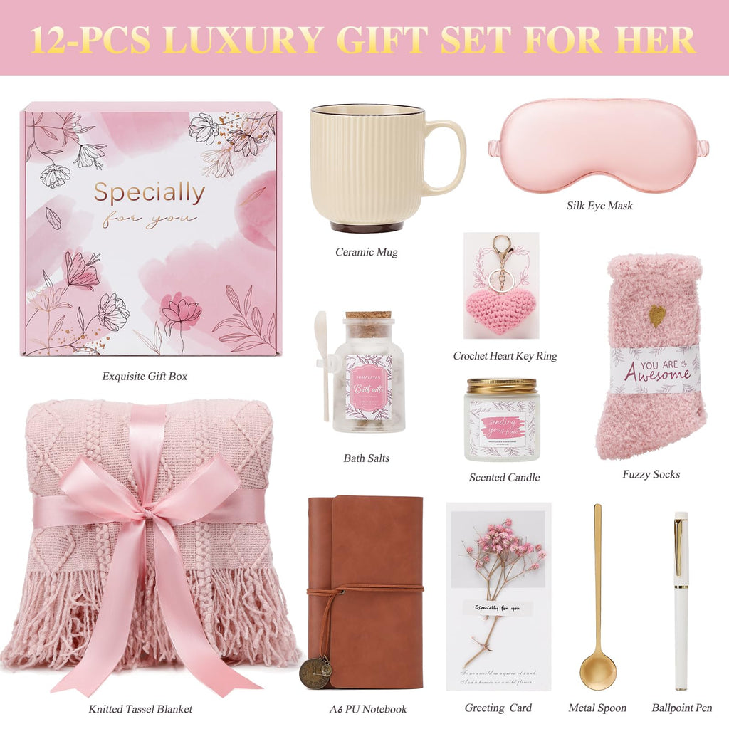 Pink Self Care Gift Basket I16077
