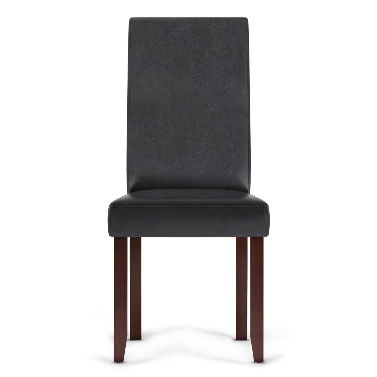 Vegan Leather Parsons Dining Chairs Black Set of 2 U6272