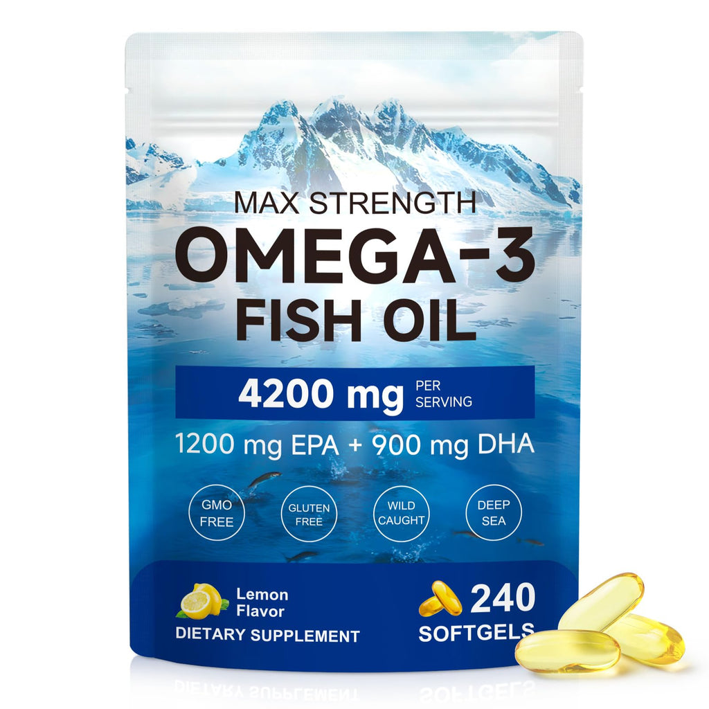 Omega 3 Fish Oil Softgels 4200mg 240 Softgels B404349