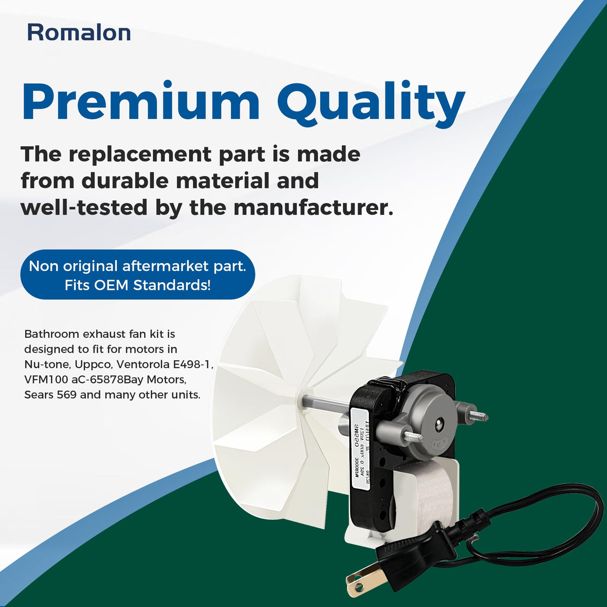 Bathroom Fan Motor Replacement Kit A176