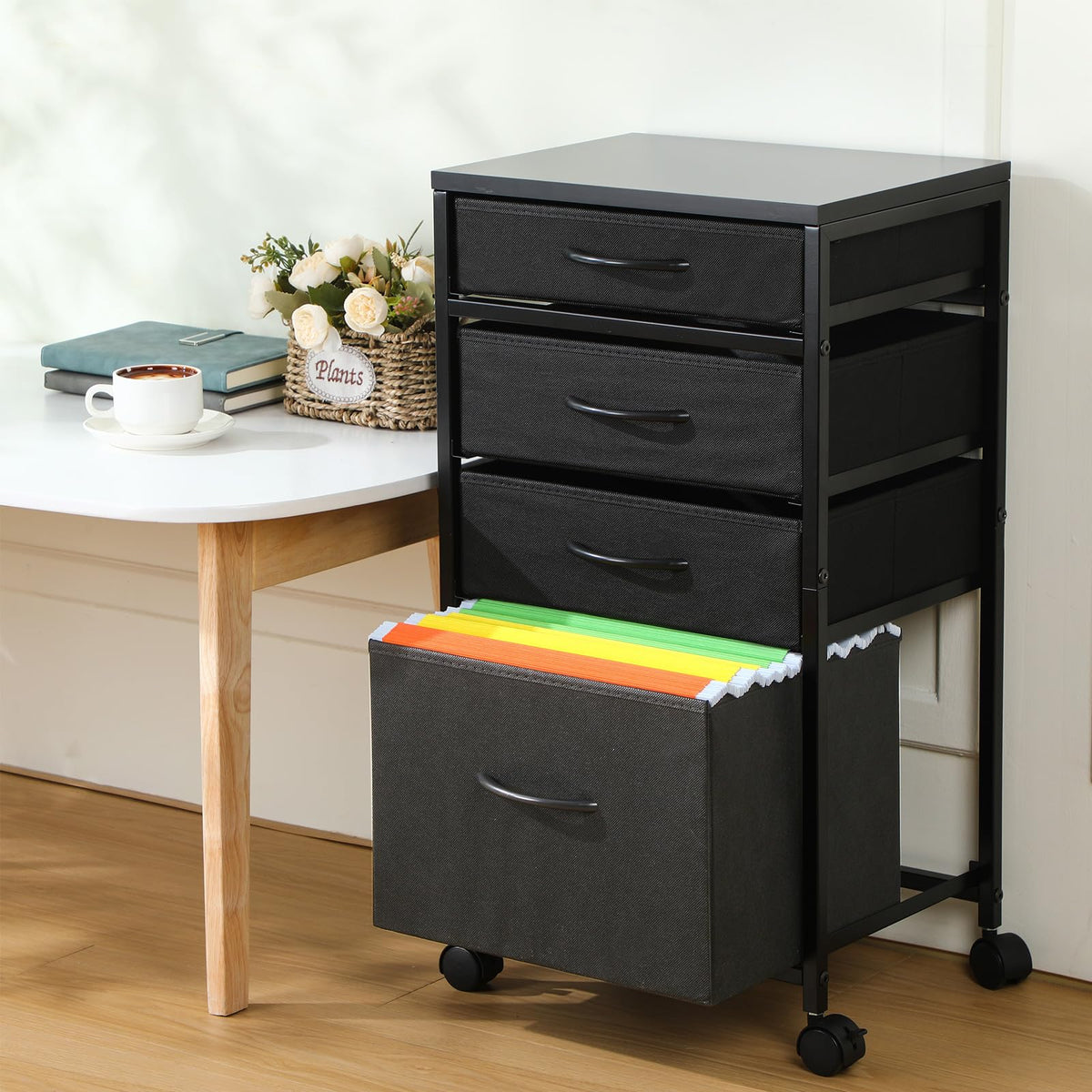 4 Drawer Rolling File Cabinet with Wheels B247485