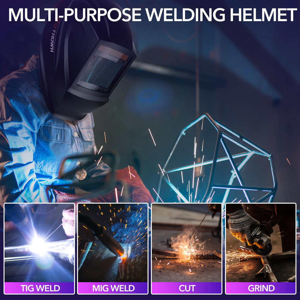 Auto Darkening Solar Powered Welding Helmet T33319