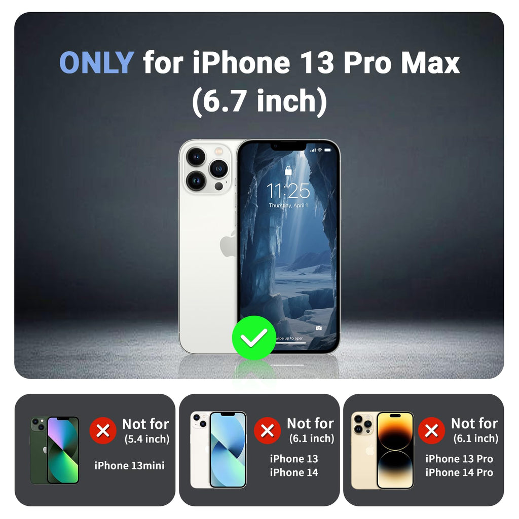 Magnetic iPhone 13 Pro Max Case Heavy Duty Protection Deep Blue G679