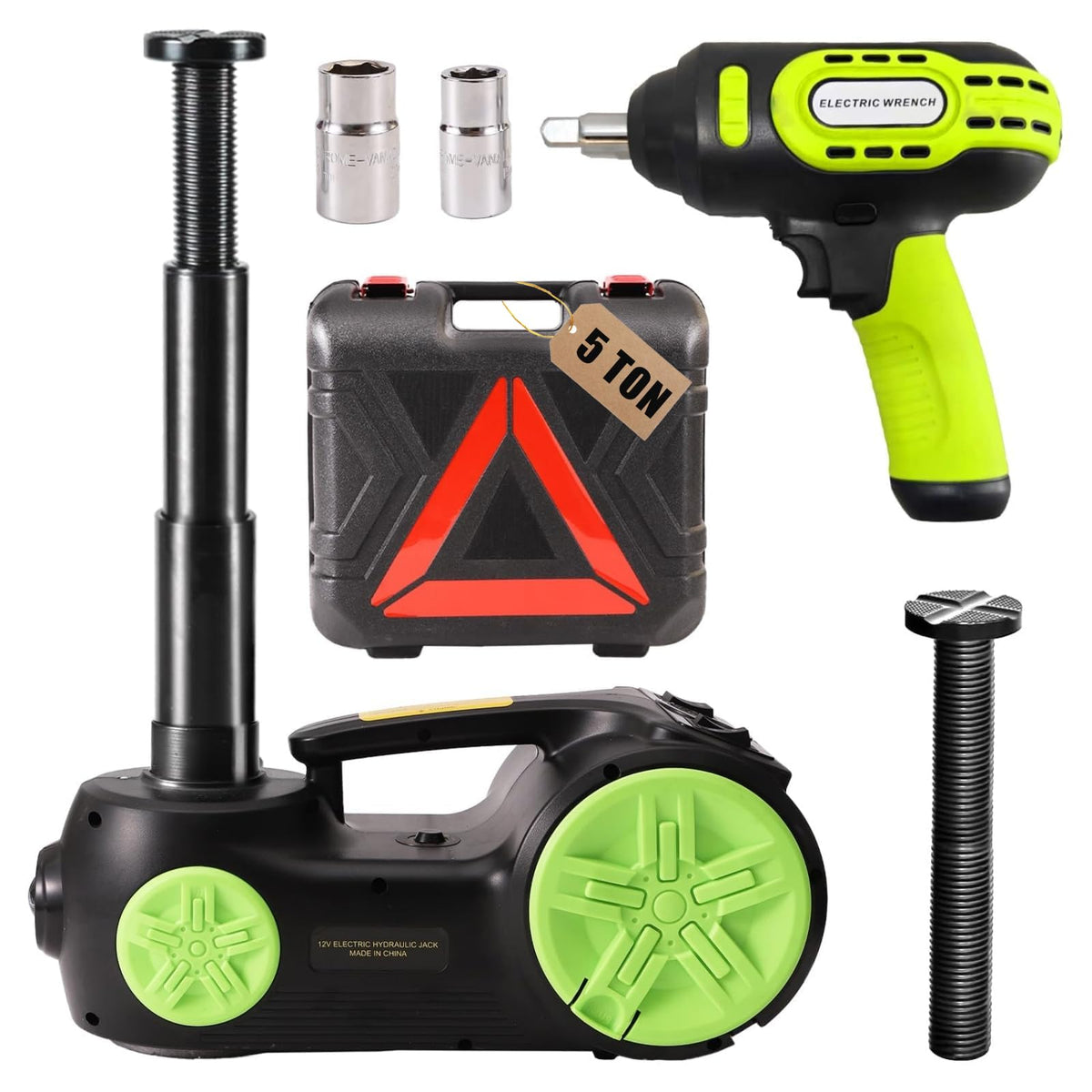 5 Ton Electric Car Jack 12V Portable Tire Changing Kit B83420