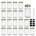 12 oz Glass Jars With Lids, Set Of 20 K34862