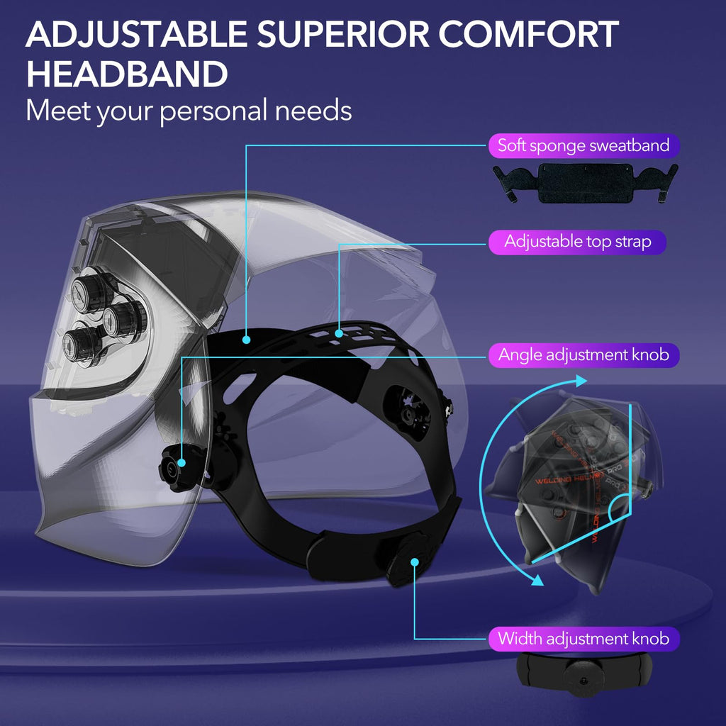 Auto Darkening Solar Powered Welding Helmet T33319
