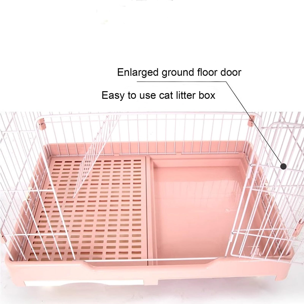 Foldable 4 Tier Large Detachable Cat Cage with Hammock D738