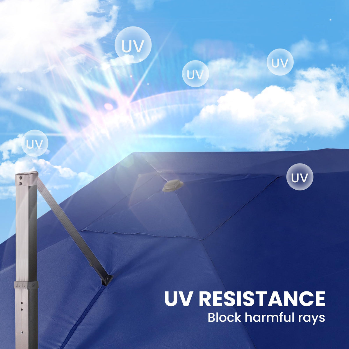 9' X 12' Rectangular Cantilever Patio Umbrella S17286