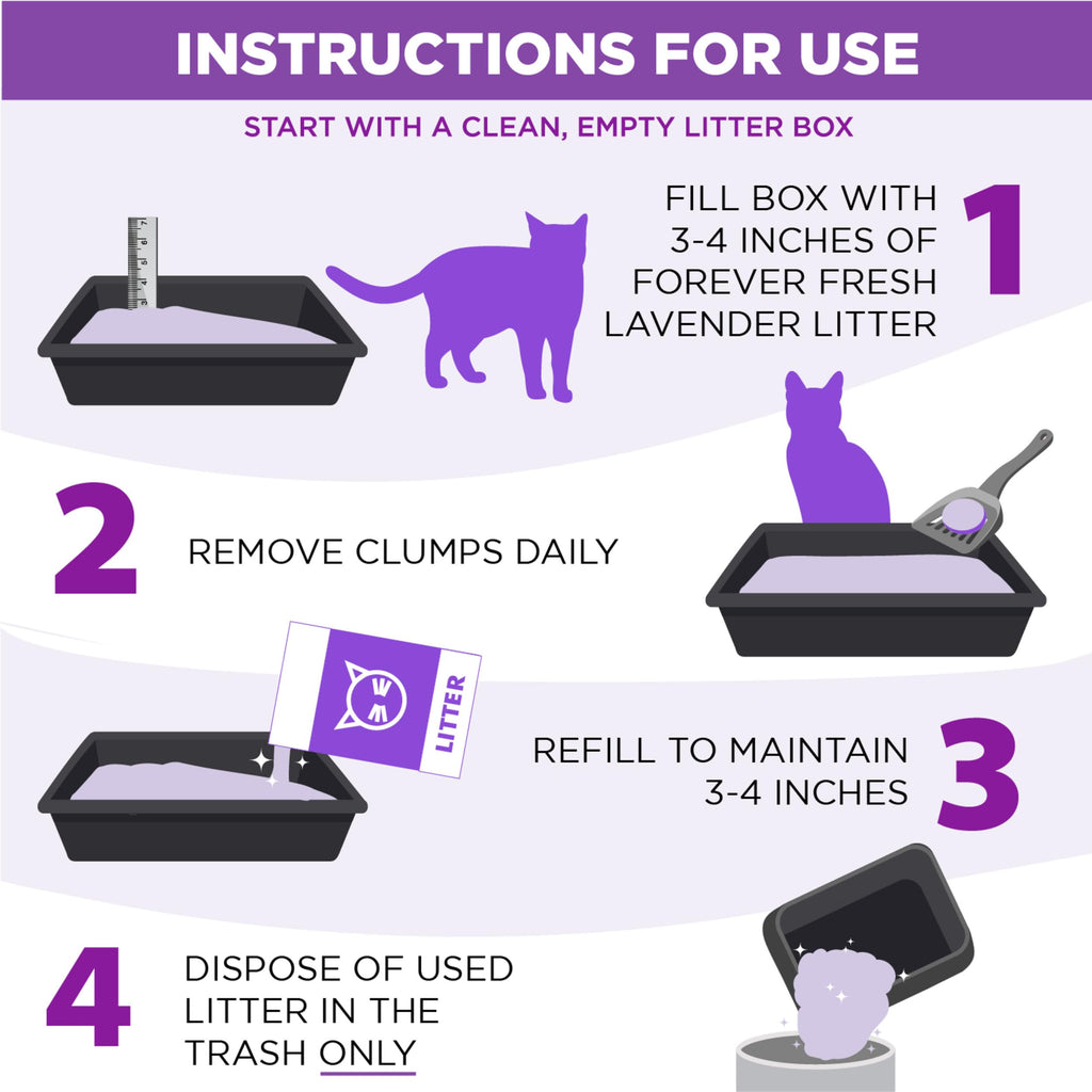 Lavender Clumping Cat Litter with Essential Oils 18lb G9388