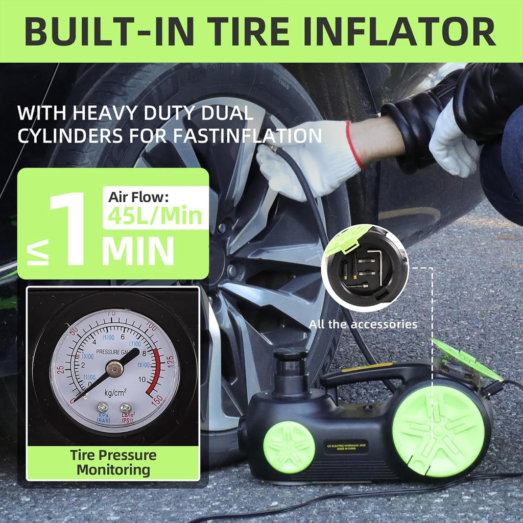 5 Ton Electric Car Jack 12V Portable Tire Changing Kit B83420