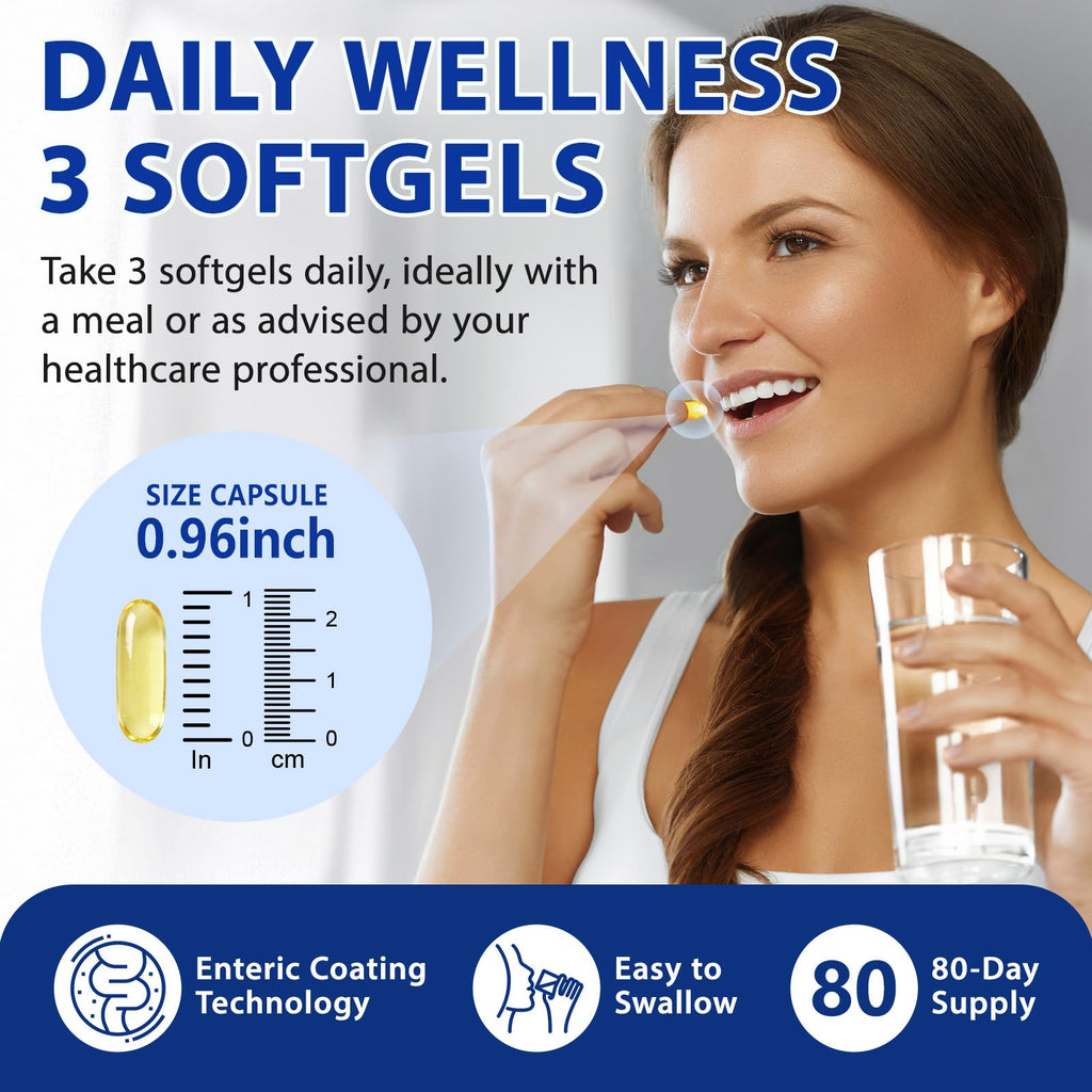 Omega 3 Fish Oil Softgels 4200mg 240 Softgels B404349
