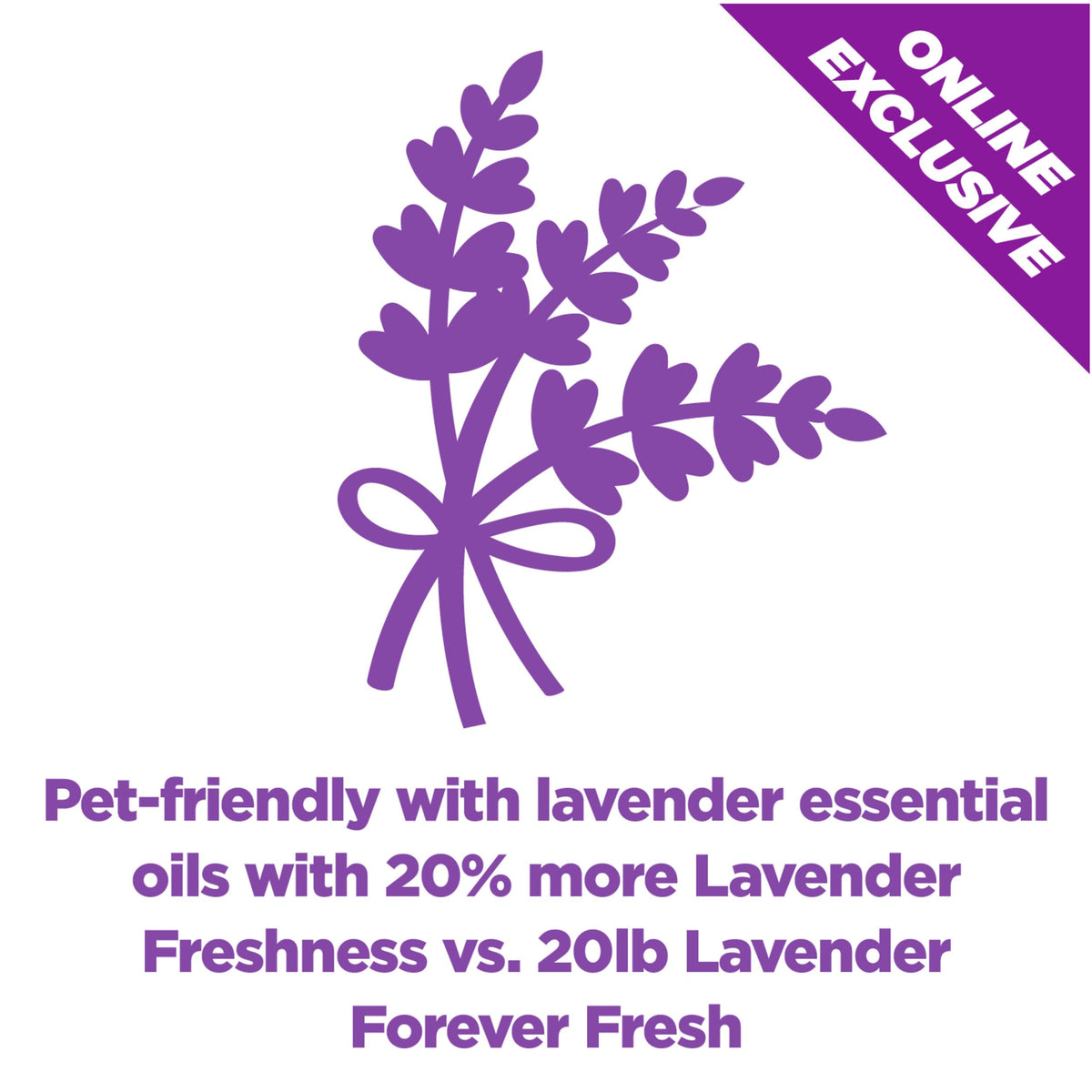 Lavender Clumping Cat Litter with Essential Oils 18lb G9388