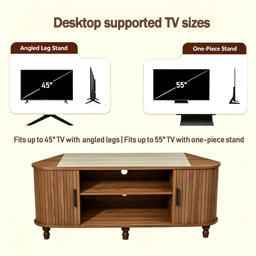 45" Corner TV Stand with Storage S55306
