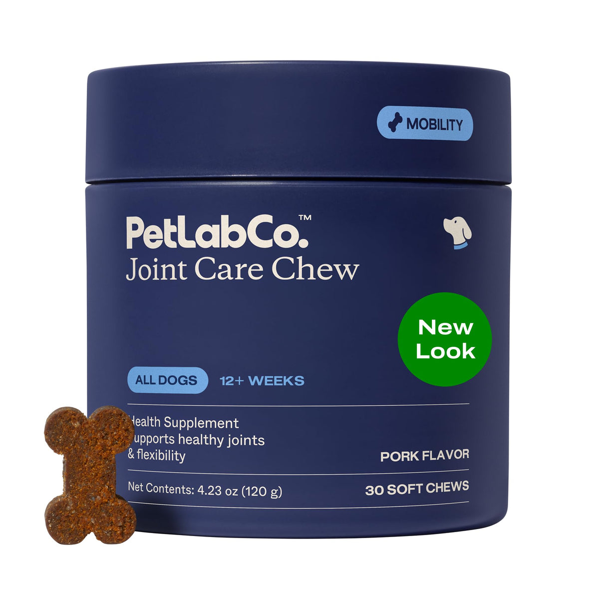 Joint Care Chews for Dogs, 30 Soft Chews, Pork B211