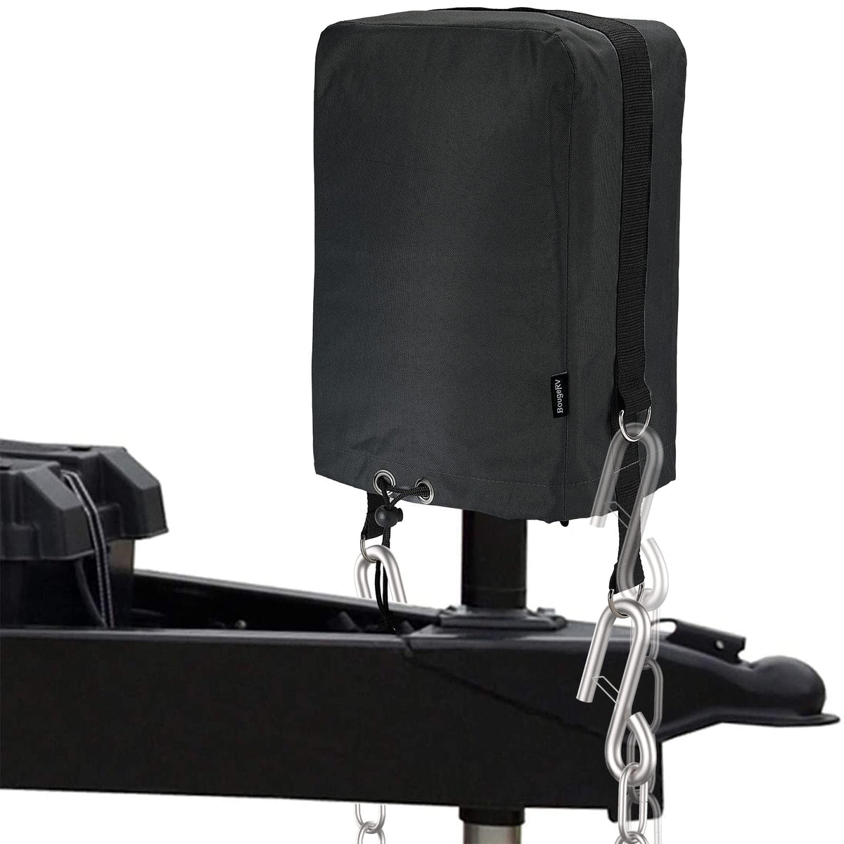 Black 600D RV Electric Tongue Jack Cover with D Rings S335987