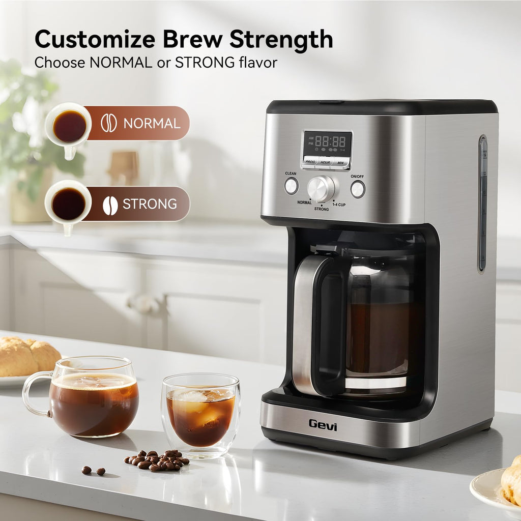 14 Cup Programmable Drip Coffee Maker with Glass Carafe U770