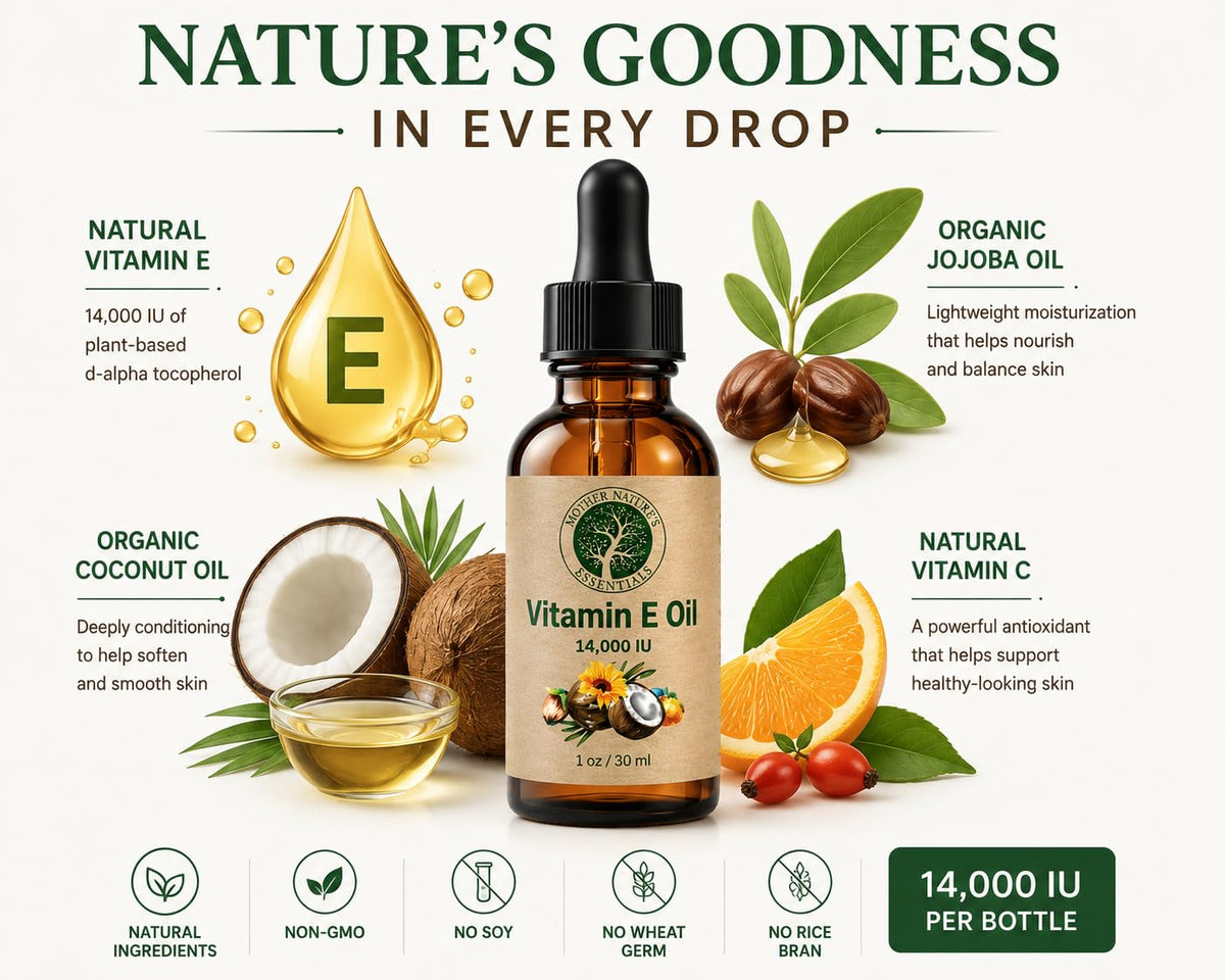Vitamin E Oil with Jojoba & Coconut Oils + Vitamin C, 1 oz (2-Pack) U577867