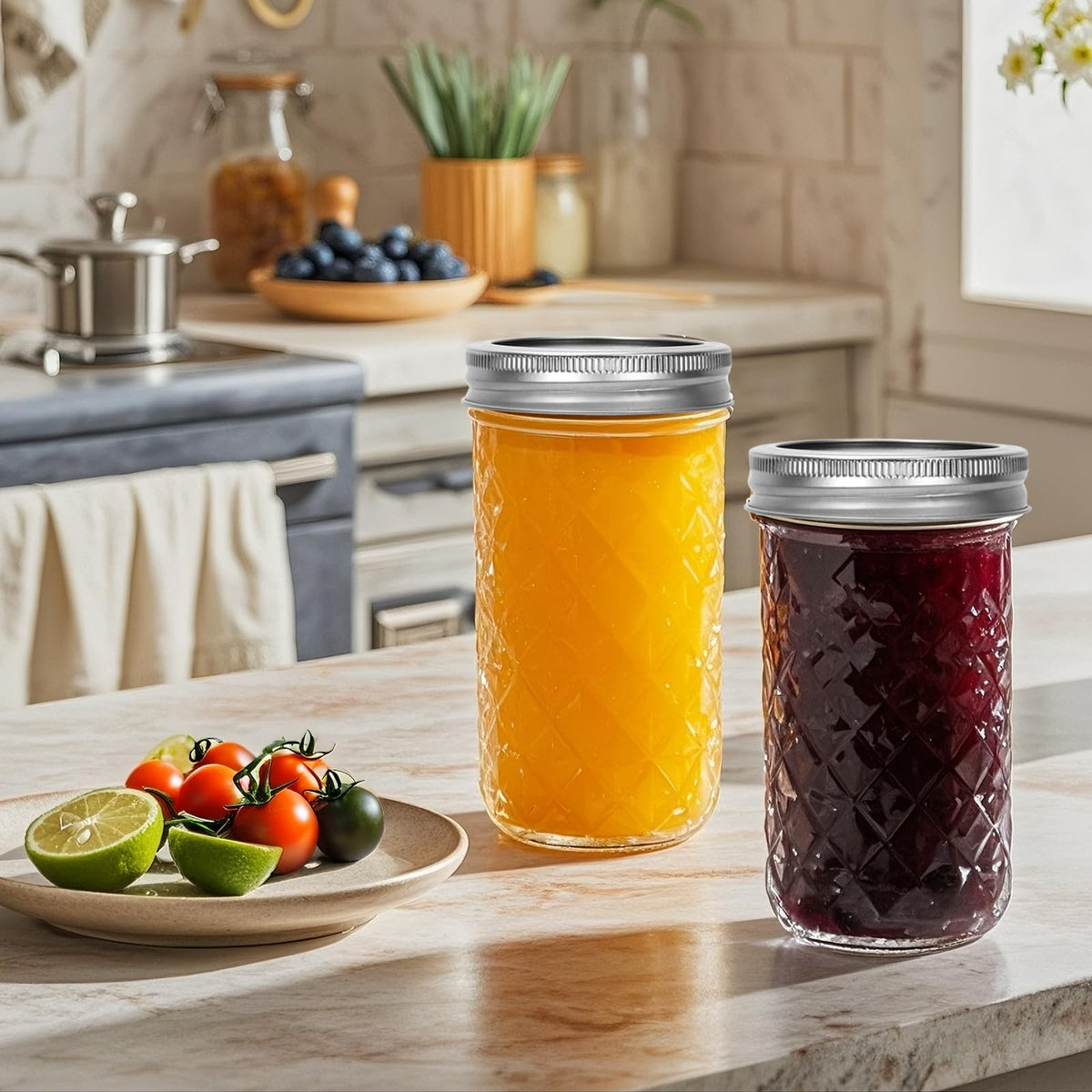 12 oz Regular Mouth Glass Mason Jar 15 Pack N643535