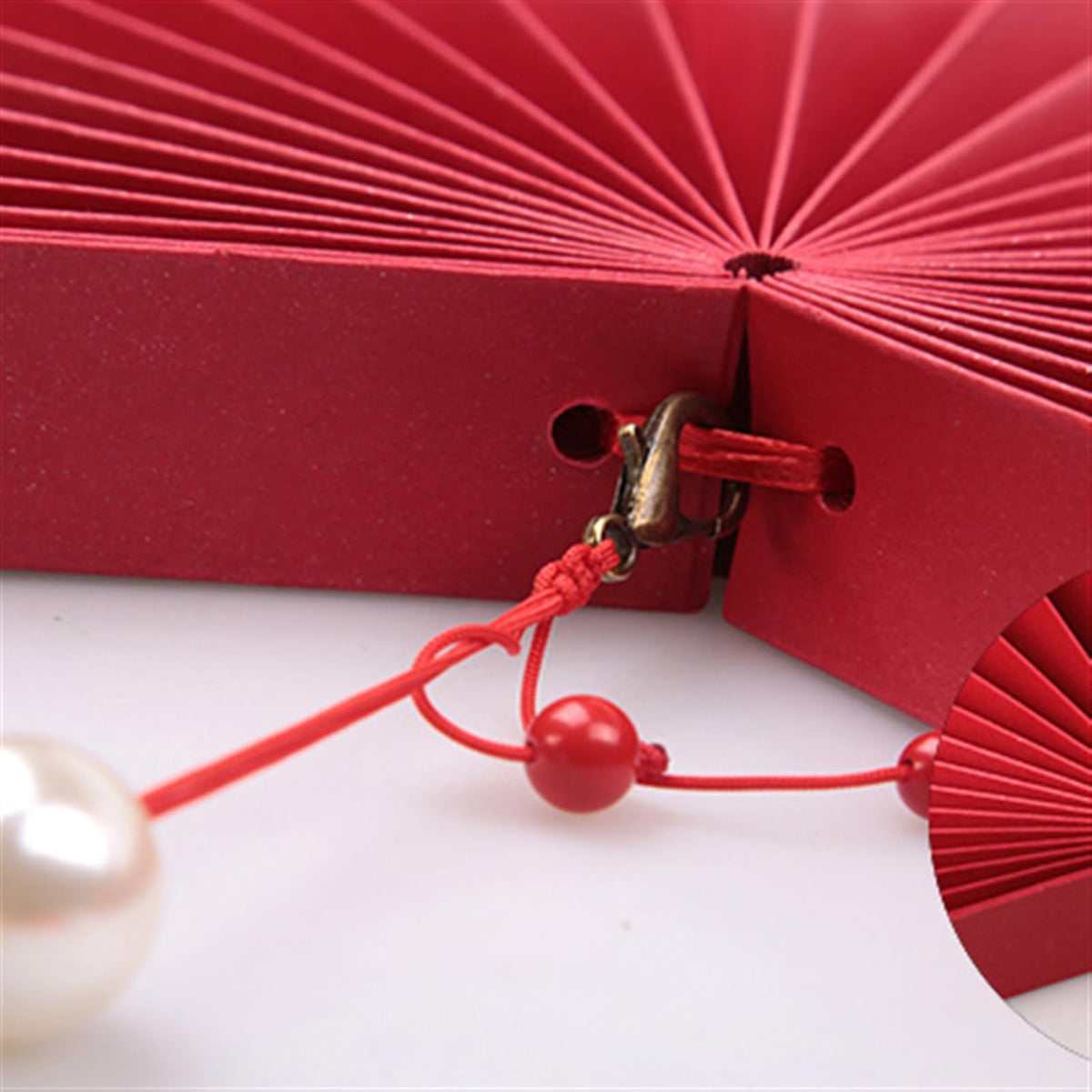Handmade Hanging Folding Paper Fan Green 32'' G961301