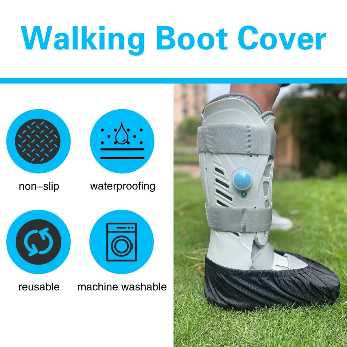 Medium Waterproof Anti-slip Washable Walking Boot Covers H563