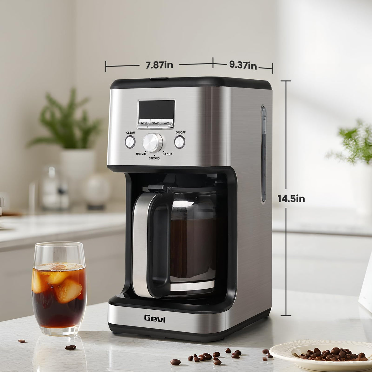 14 Cup Programmable Drip Coffee Maker with Glass Carafe U770