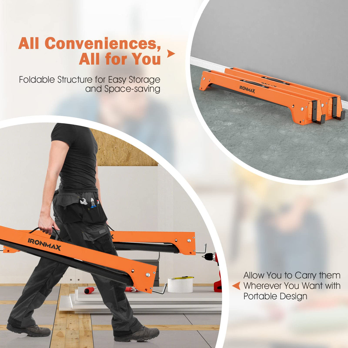 2 Pack Portable Foldable Saw Horses B50112