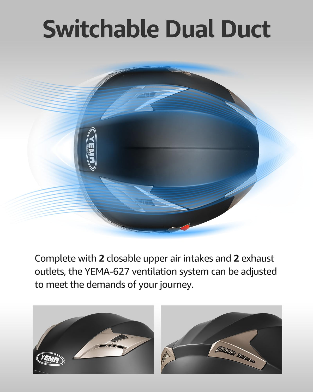 Open Face 3/4 Motorcycle Helmet DOT Approved Dual Visor U55548