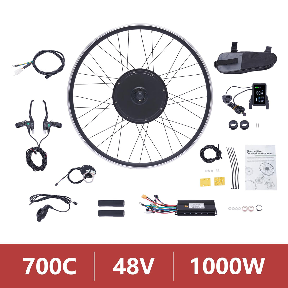 48V 1000W Electric Bike Conversion Kit with LCD Display V631988