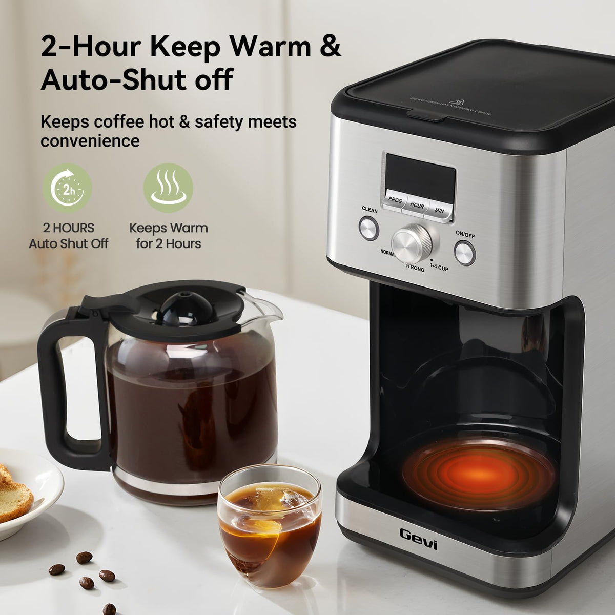 14 Cup Programmable Drip Coffee Maker with Glass Carafe U770