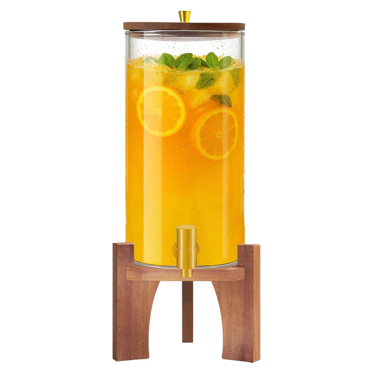1.5 Gallon Glass Beverage Dispenser with Stand B489