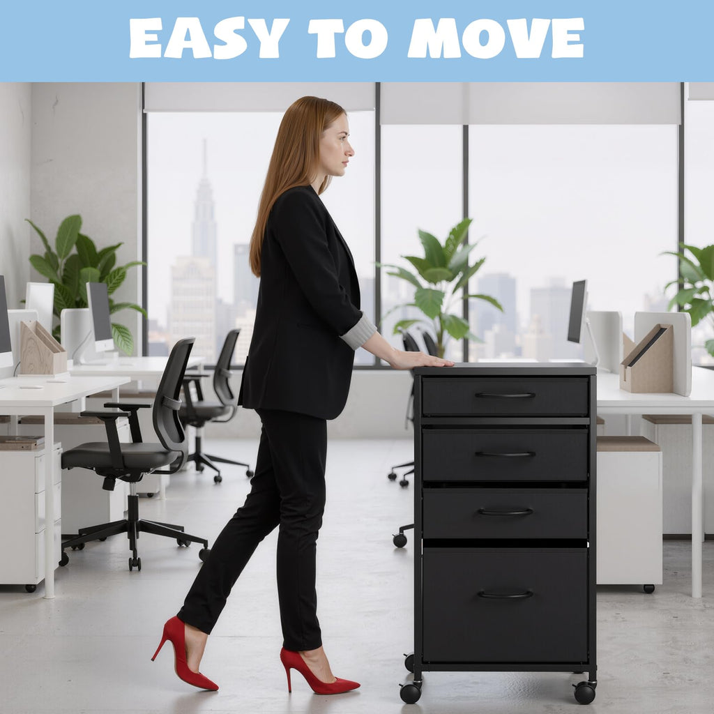 4 Drawer Rolling File Cabinet with Wheels B247485