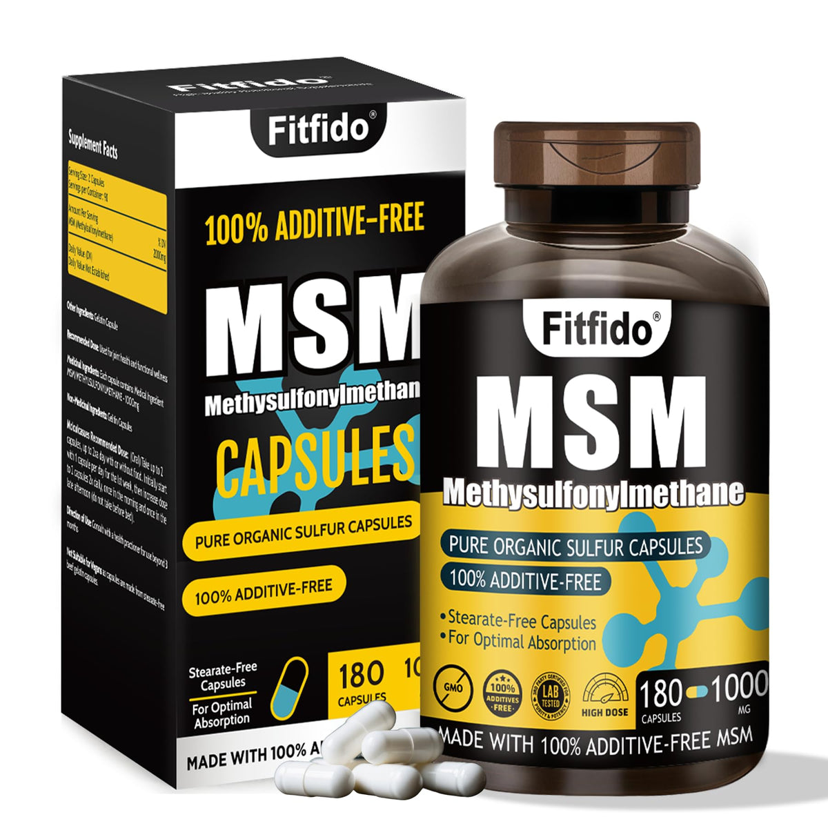 MSM Capsules 1000mg 180 Count E519649