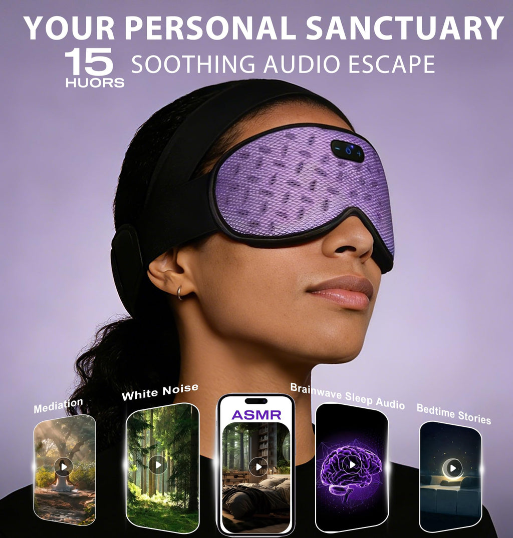 Bluetooth Sleep Mask Headphones with Hot & Cold Compress M2159